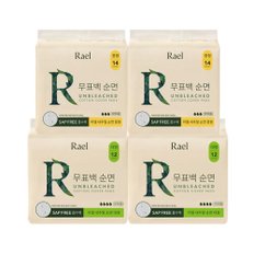 라엘 내추럴 순면 생리대 4팩(중2+대2)