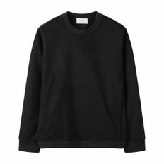 Black Poly Suede T-Shirt_CWTAW24611BKX