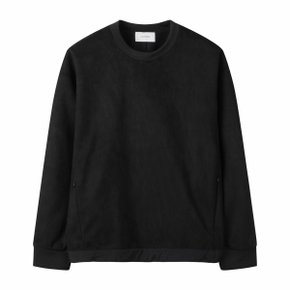 Black Poly Suede T-Shirt_CWTAW24611BKX