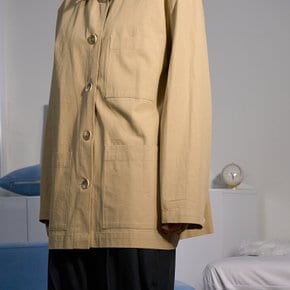 CMNMSTUDIO / half trench cotton  jacket (3 Color)