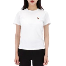 국내배송 24SS 메종키츠네 폭스헤드 패치 레귤러 티셔츠 LW00105KJ0008 WHITE