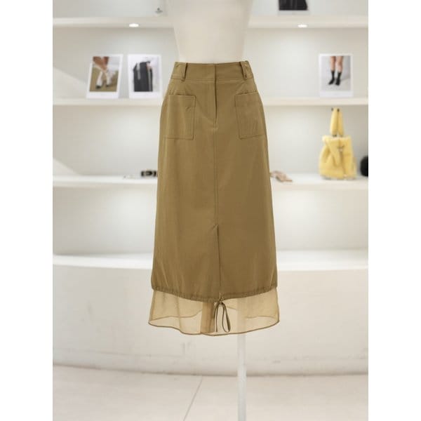 [여주점] 여성 시스루 헴 스커트 (D252MSD058)