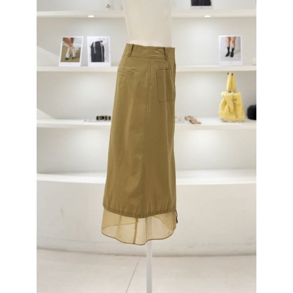 [여주점] 여성 시스루 헴 스커트 (D252MSD058)