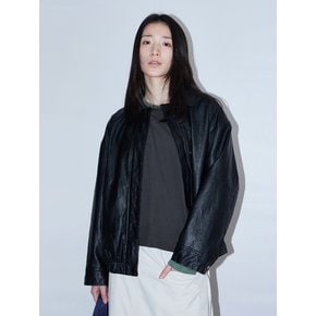 [online exclusive] 25 hide eco leather jumper (black)