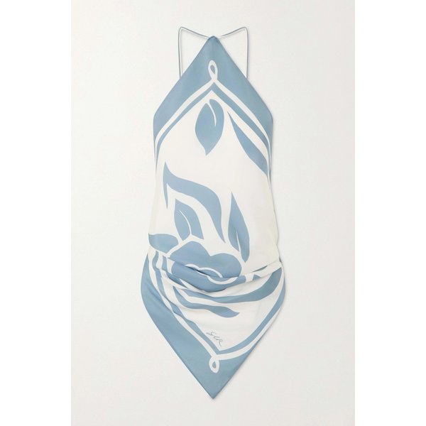 릴루 프린트 실크 홀터넥 탑 46376663163044060