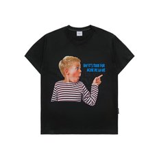 FINGER-POINTING LETTERING BABY FACE SHORT SLEEVE T-SHIRT 핑거포인팅보이레터링