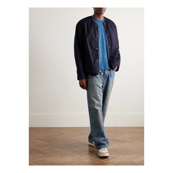 점보 가먼트 다이 코튼 저지 티셔츠 블루 1647597351041785