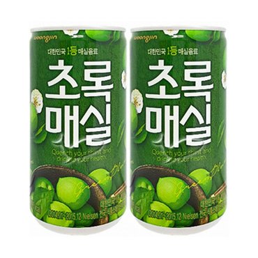  웅진 초록매실 180ml 90캔