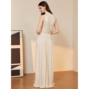 (예약배송 6/7)YY_Pleated long skirt_LIGHT BEIGE