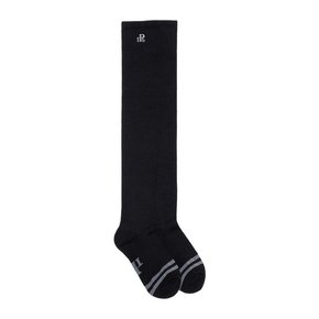 WOOL KNEE SOCKS - BLACK