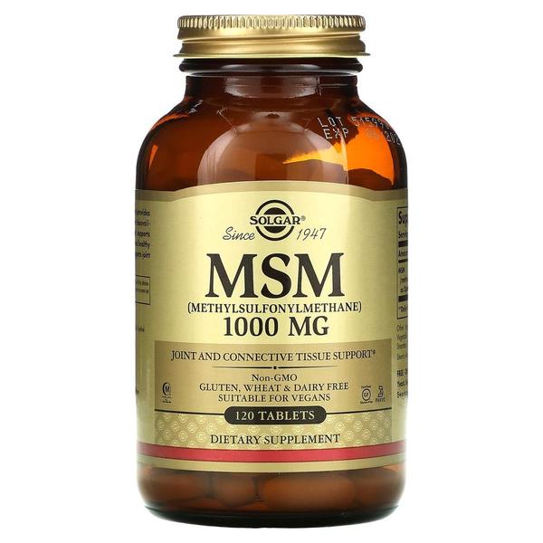 미국직구 Solgar 솔가 MSM 식이유황 메틸설포닐메탄 1000mg 120정 2팩