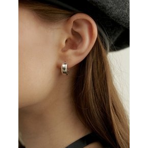 [Silver] Basic Round Ring Earrings