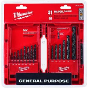 영국 밀워키 드릴세트 Milwaukee 48892801 21Piece Thunderbolt 블랙 Oxide Drill Bit Set 17524