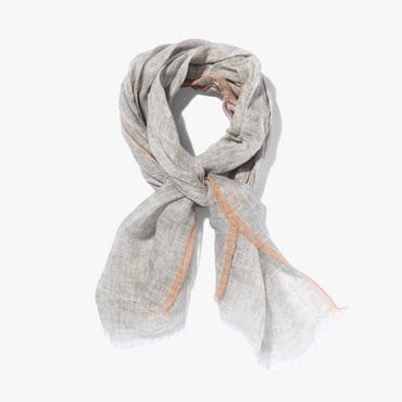 샌프란시스코마켓 파올로 알비자티 스카프 PRINTED LINEN SCARF (STRIPE) BEIGE AZD1M80003A24