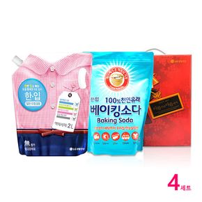 한입 일반드럼겸용 2L+한입 베이킹소다 1kg_4세트