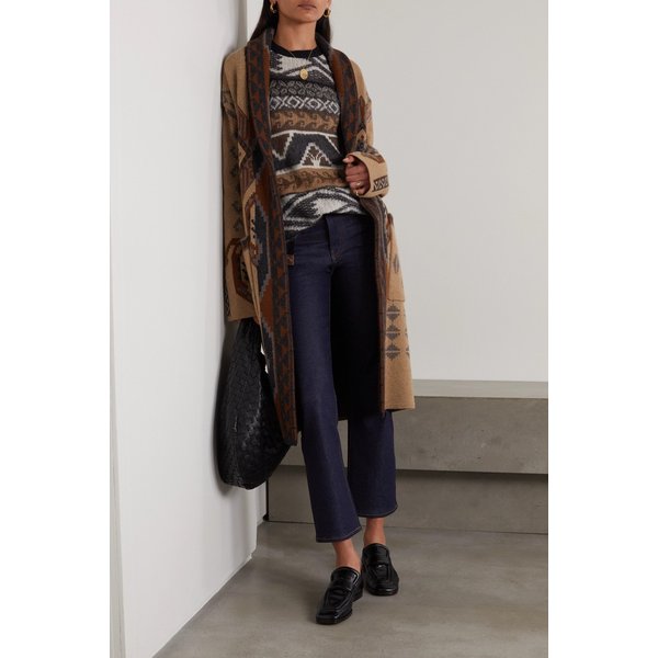 Oversized Intarsia-knit Sweater 그레이 11452292646570020