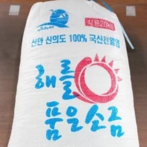 방배비즈 신안 천일염 20Kg 업소용 대용량 소금