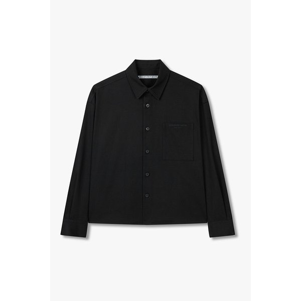 [UNISEX] 박시 크롭 롱 슬리브 셔츠 3625341001000