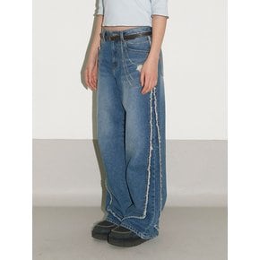 WAVE DENIM PANTS / blue