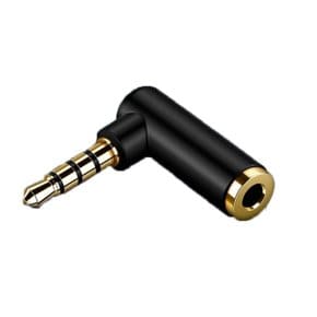 3.5mm 스테레오 4극 고출력 AUX변환젠더 L자고급형 (W776EBD)