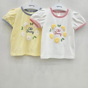 쥬토체크배색반소티셔츠(아이보리,옐로우)01R331053