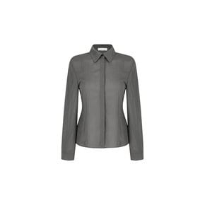 아모멘토 26FW Sheer Cotton Shirt, Grey
