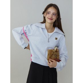 HALF ZIP-UP REGLAN SWEATSHIRT LGR