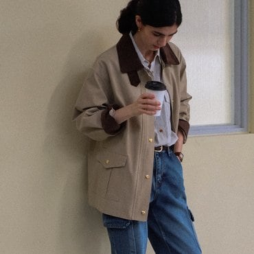 틸아이다이 Coloring collar point utility jacket_Beige