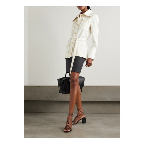 벨트 울 혼방 트윌 재킷 아이보리 1647597354361734