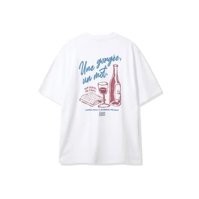 [CGP] Wine O’Clock 반소매 티셔츠-화이트 (CBFUUTS0090)