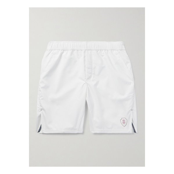 브루넬로쿠치넬리 스트레이트 로고 프린트 자수 셸 테니스 쇼츠 화이트 1647597353002065