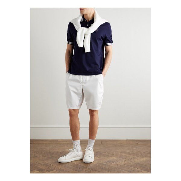 브루넬로쿠치넬리 스트레이트 로고 프린트 자수 셸 테니스 쇼츠 화이트 1647597353002065