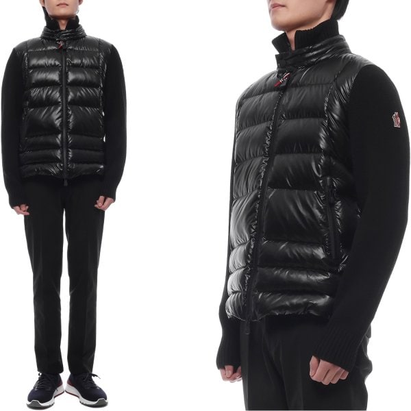 [부산점] 25FW 남성 니트 믹스 패딩 점퍼 (9B00009 M1122 999 25F)