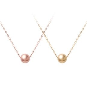 14K GOLD 로즈골드 심플 6mm 볼 데일리 금 목걸이