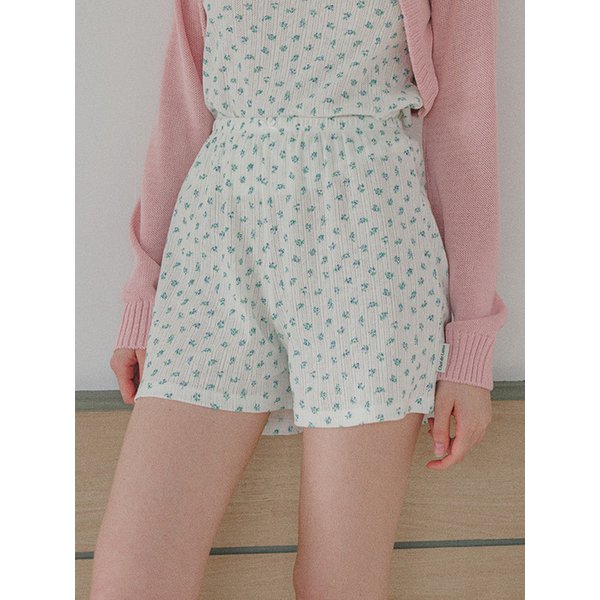 LOUNGE FLOWER SHORTS [IVORY]