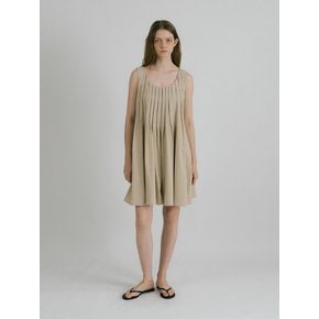 PINTUCK MINI DRESS (NATURAL)