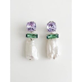 Cocktail Earrings - Lavender Clip-on