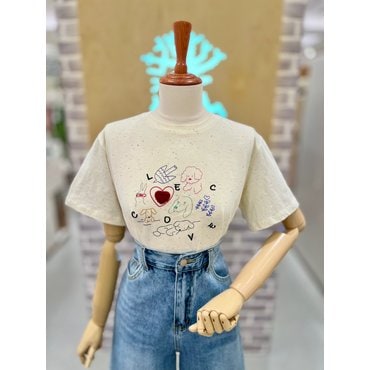 레코브 애니멀 프린트 반팔티셔츠(LC31E7ST514X)