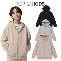 탑텐키즈 베이직 보아본딩 후드집업
