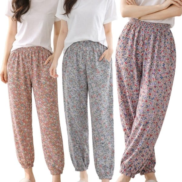 인견 9부 조거팬츠 에어쿨 밴딩바지 주머니 시보리 여름 냉감 이지웨어