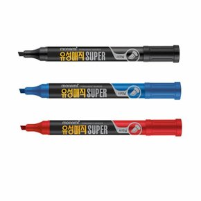 모나미 사각 닙 유성매직 SUPER 24색 세트1타 12PCS (WB37C46)