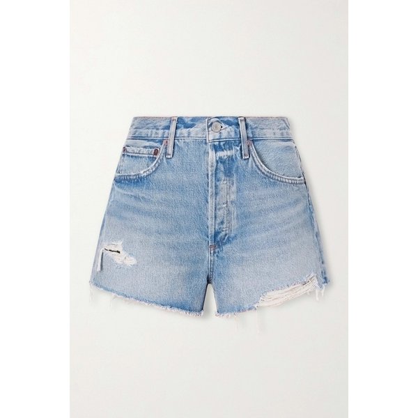 파커 디스트레스드 데님 쇼츠 46376663163028847