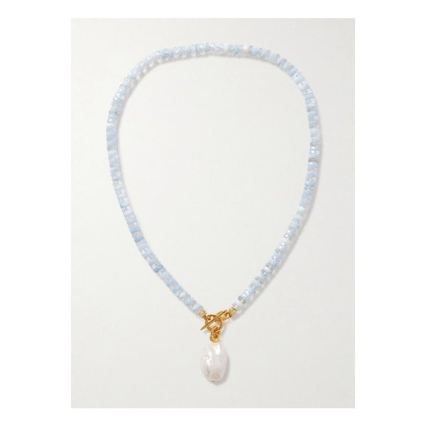 리지 포르투나토 진주 아일 골드 도금 멀티스톤 네크리스 오프 화이트 46376663162907533