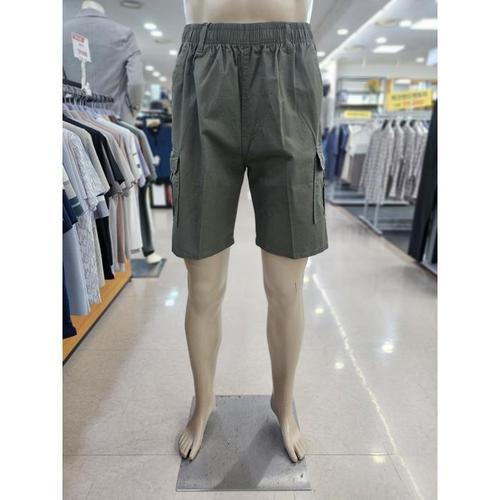 서광모드 세이브존05 카키 코튼 허리 통밴드 카고 반바지 SMPCGMHP6086(1)