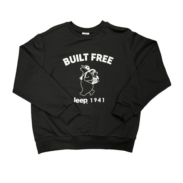 [여주점] 지프 BUILT FREE 베어 루즈핏 맨투맨 JQ1TSU894BK
