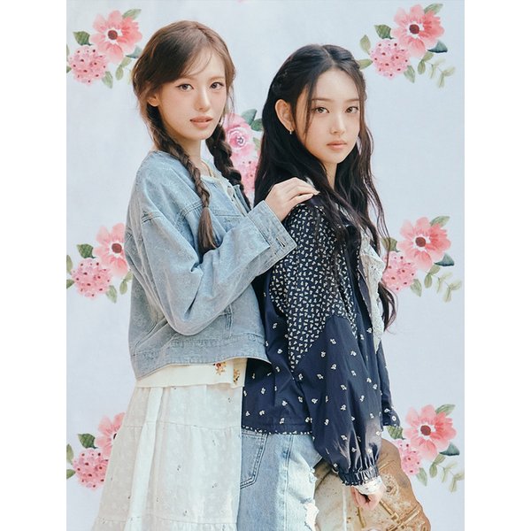 [KiiiKiii PICK] 플라워 패턴 믹스 후드점퍼_T262MJP139W