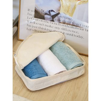 송월타월 프리미엄 항균무지 170g 3매 + 에이와이오 트래블파우치M 세트