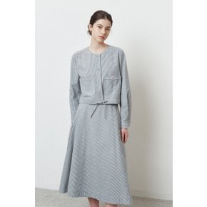 Stripe Side Pocket Flare Skirt_Blue_ LSTD0SK01W