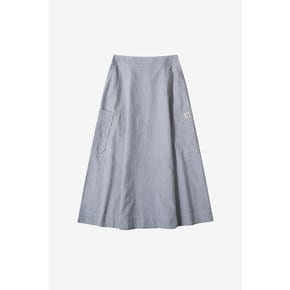 Stripe Side Pocket Flare Skirt_Blue_ LSTD0SK01W