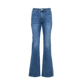 USA HIGH RISE BOOTS CUT JEANS BLUE